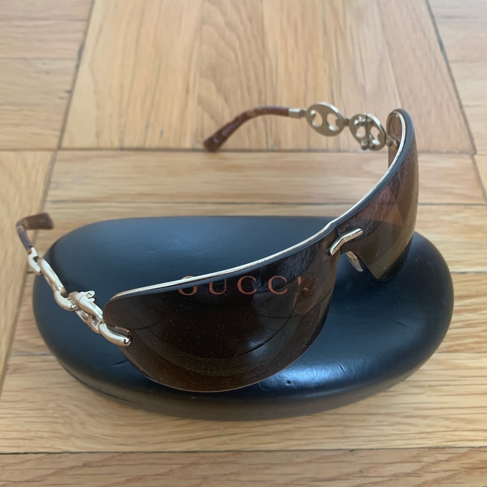 Gucci Gold Link Sunglasses